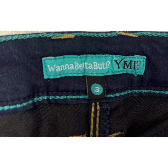 YMI WannaBettaButt Skinny Jeans Size 3 Dark Wash Blue Denim - Picture 4 of 5